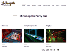 Tablet Screenshot of minneapolispartybus.com